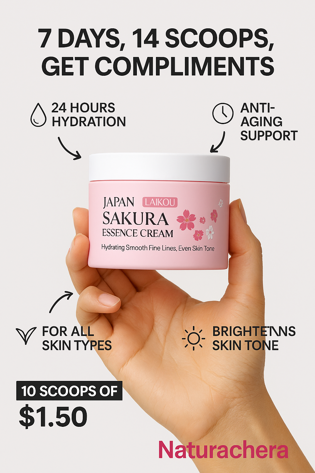 Cherry Blossom Moisturizing  Cream 25g Hydrating Cream